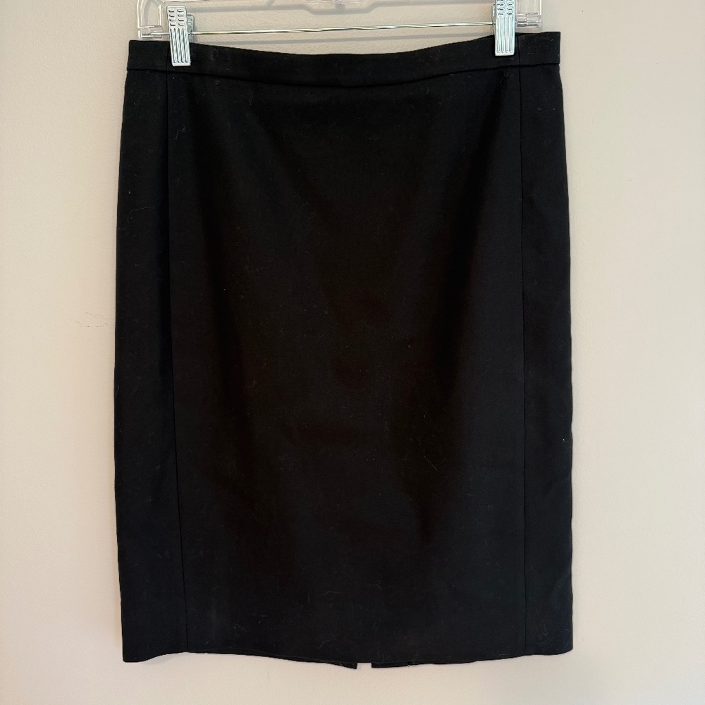 J. Crew Black No.2 Cotton Pencil Skirt, size 4
